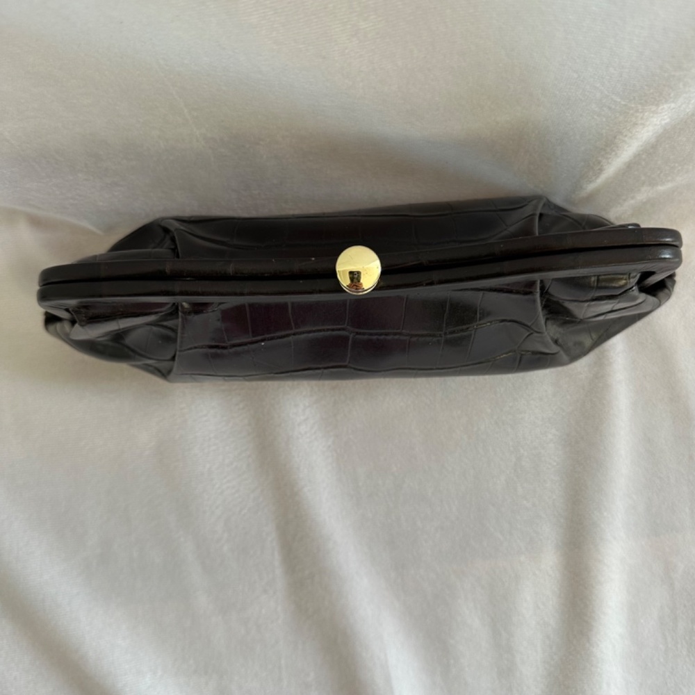 Banana Republic Croc Embossed Leather Clutch - Picture 3 of 5